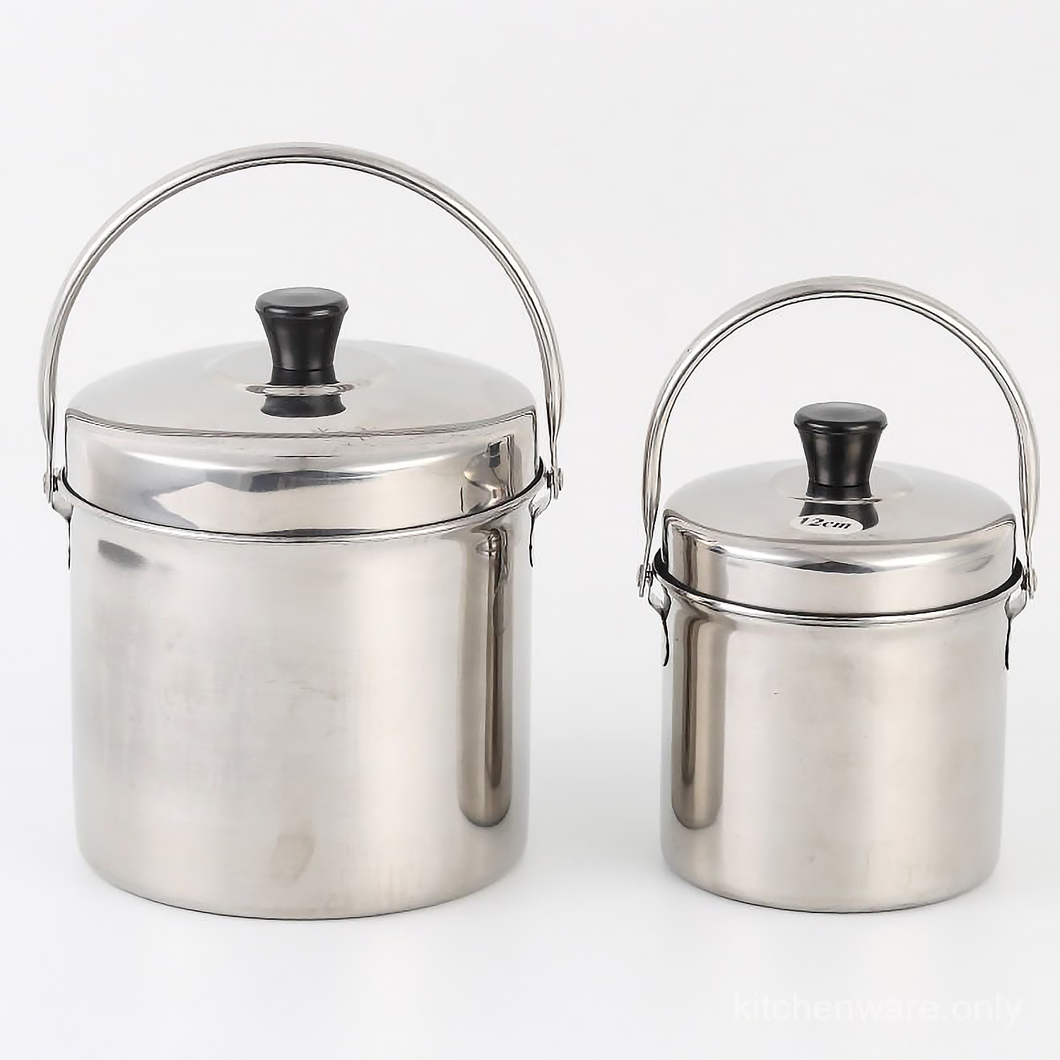 หม้ออวย หม้อหูหิ้ว กล่องใส่อาหารกลางวันสแตนเลส เก็บอุณหภูมิได้นาน ขนาด 14ซม/16ซม. ราคา 79 บาท*ส่งฟรี