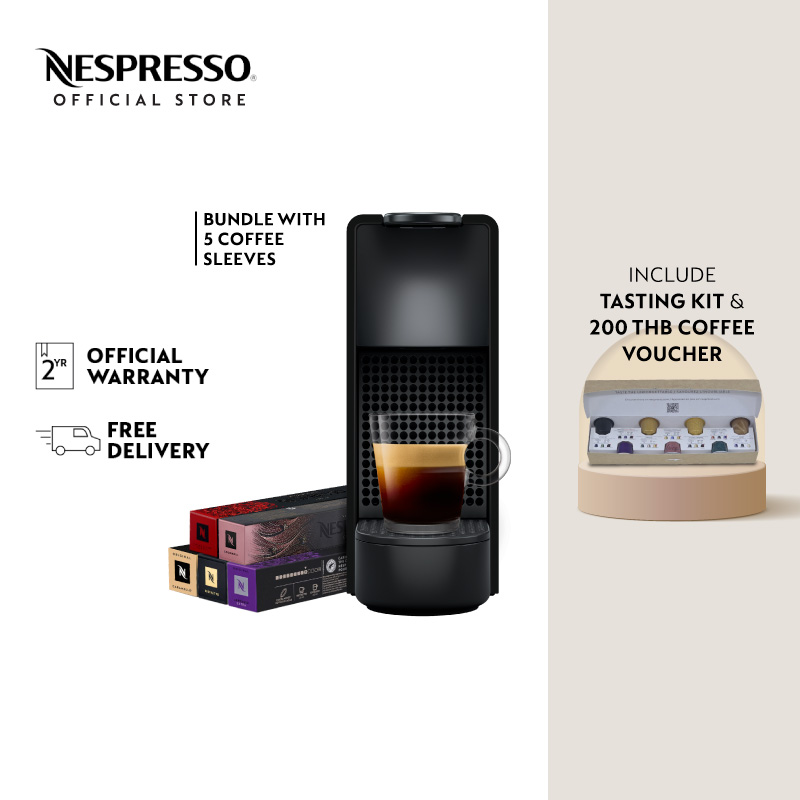 Nespresso Coffee Maker Model Essenza Mini C Range with 5 Coffee Sleeves Set ราคา 6,950 บาท*ส่งฟรี