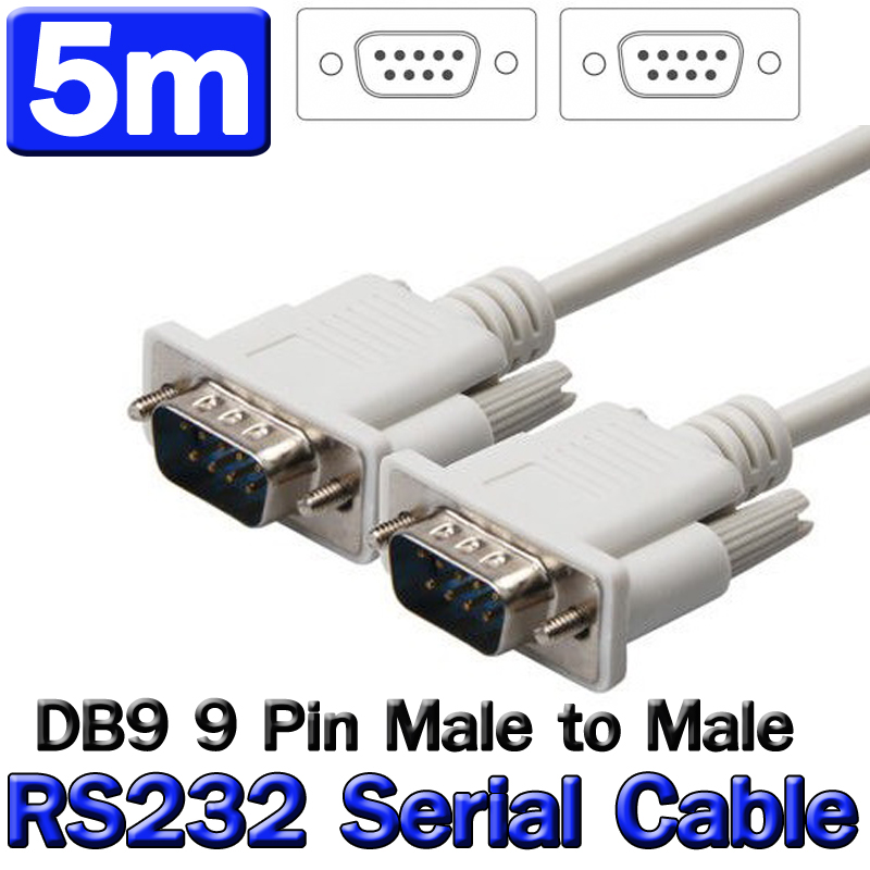 สายซีเรียล 9พิน หัว ผู้-ผู้  DB9 Male to male SERIAL DB9 RS232 9 PIN Data Cable SERIAL Cable PC Converter Extension Connector