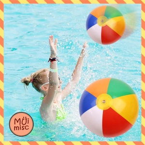 ภาพหน้าปกสินค้าMUIMISC ♥ ลูกบอลชายหาดแบบเป่าลมขนาด 26 ซม. ลูกบอลเด็กเล่น ลูกบอลสีเป่าลม บอลเป่าลม ที่เกี่ยวข้อง