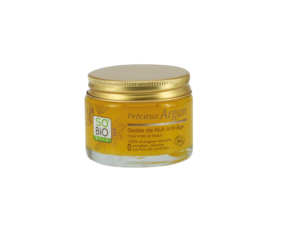 So'Bio Etic Precious Argan Anti Aging Night Gel 50g. Night Oil Gel Reduces the Appearance of Wrinkles and Tightens Facial Skin. Imported from France, Genuine Organic. ราคา 2,190 บาท*ส่งฟรี