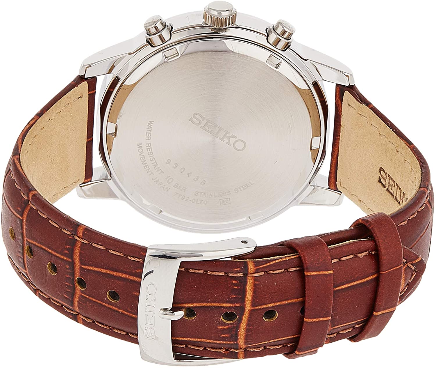 Đồng hồ Seiko cổ sẵn sàng (SEIKO SNDC31 Watch) Seiko SNDC31 Classic  Stainless Steel Chronograph Watch with Brown Leather Band [Hộp & Sách hướng  dẫn của Nhà sản xuất + Người bán