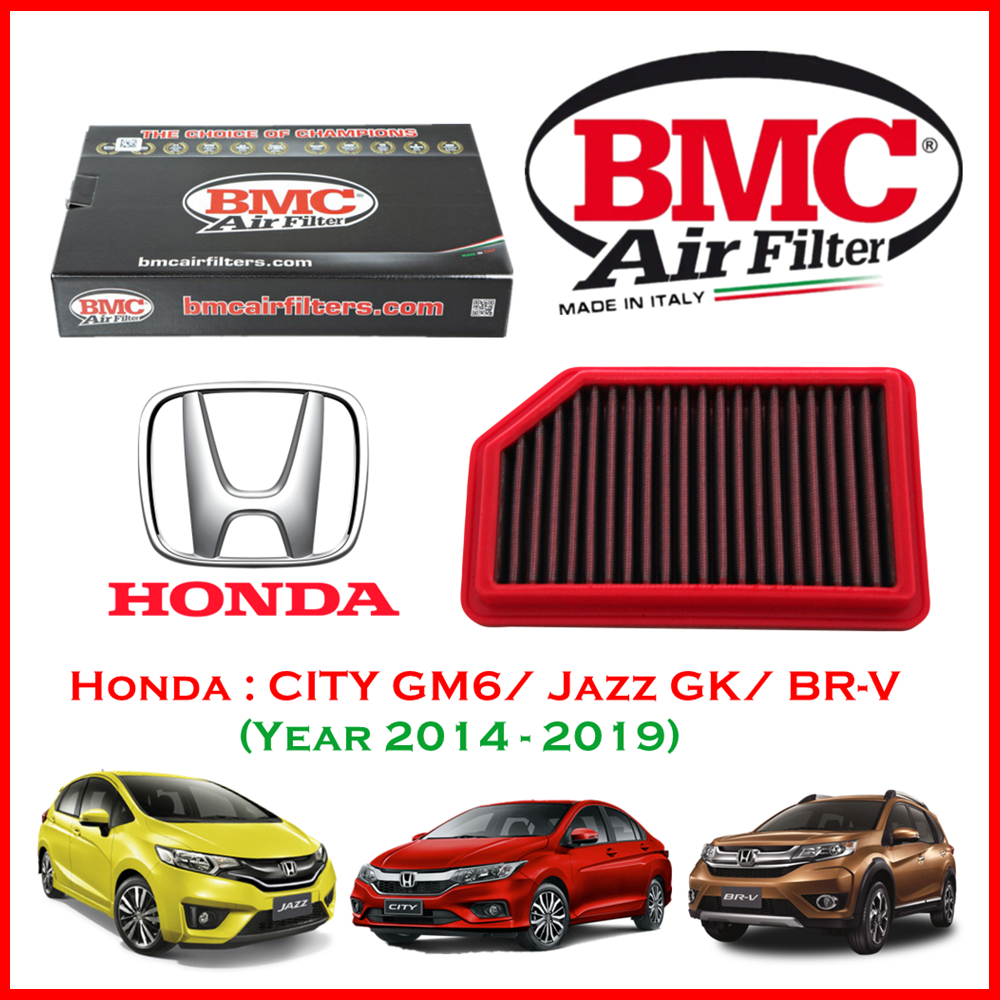 BMC Airfilters® (ITALY) Performance Air Filters กรองอากาศแต่ง สำหรับ Honda : CITY GM6 / Jazz GK / BR-V (ปี 2014-2019) โดยตัวแทนจำหน่าย BMC [ST MINI] (สินค้าพร้อมส่งเร็ว) ราคา 3,390 บาท*ส่งฟรี