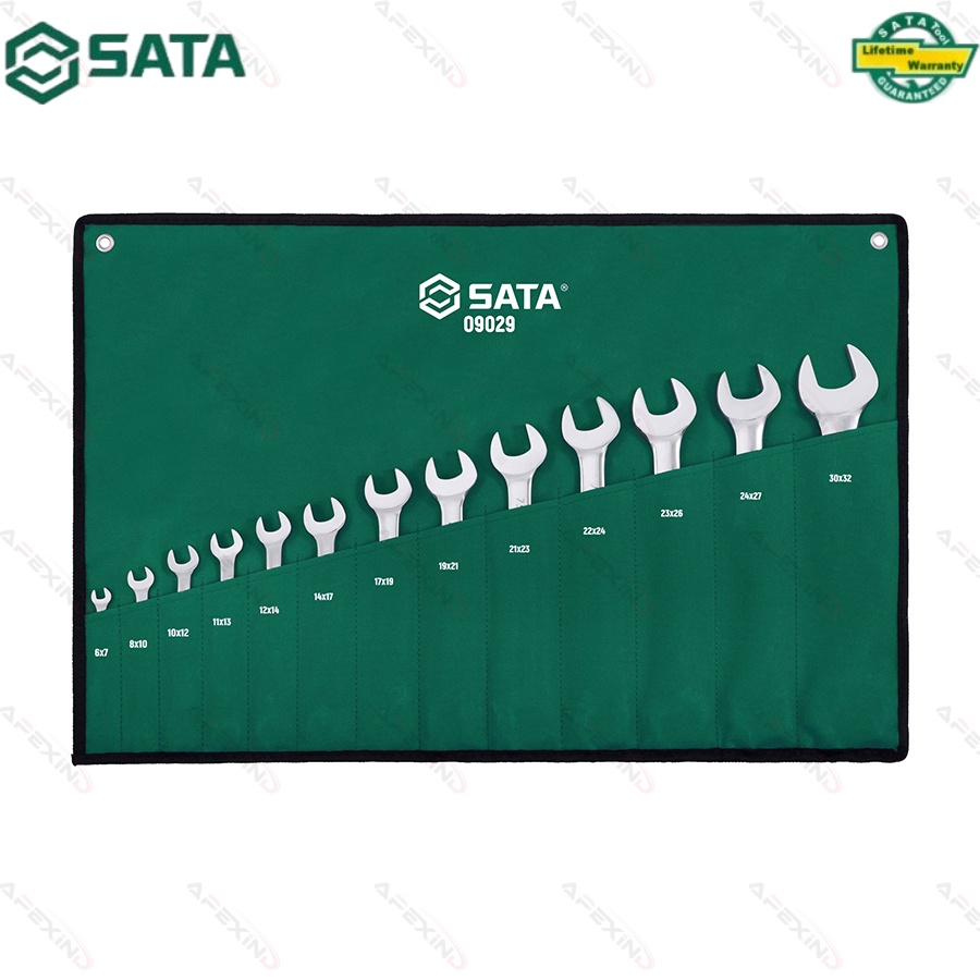 Sata Open-End Ring Wrench Set of Open-End Ring Wrenches, Wrench Set, Wrenches, 13 Pieces/Set, 13Pc. Full Polish Open End Wrench Set ราคา 4,110 บาท*ส่งฟรี
