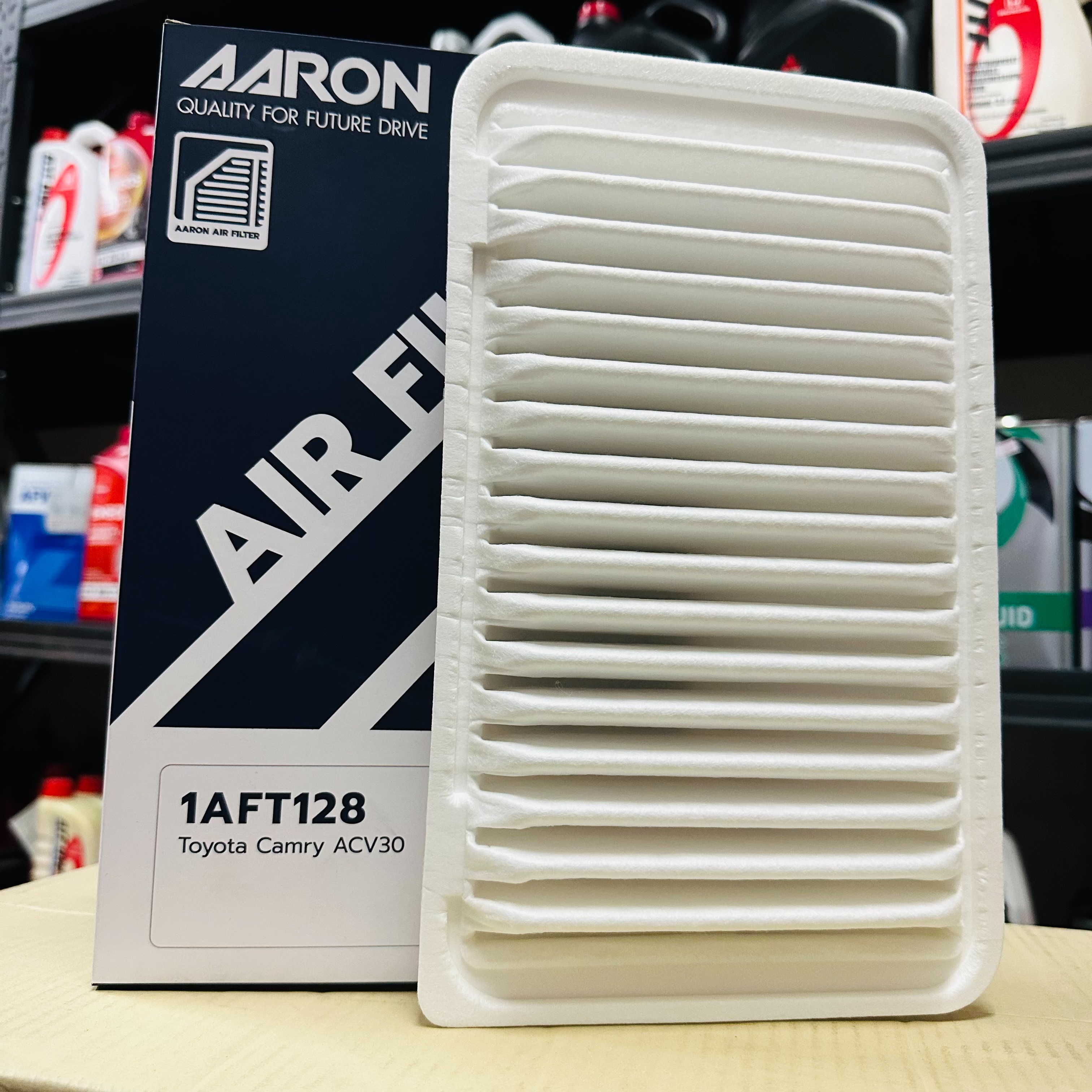 ไส้กรองอากาศ TOYOTA คัมรี่ '04 / ACV30 ยี่ห้อAARON รหัส1AFT128 ราคา 150 บาท*ส่งฟรี