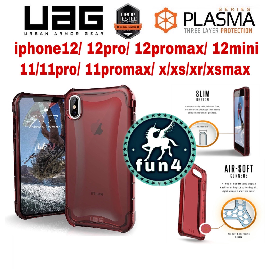 UAGเคสโทรศัพท์ iphone12/12pro/12promax/12mini /11/11pro/11promax/x/xs/xr/xsmax /6/6s/7/8/6p/7p/8pผลึกน้ำแข็งคริสตัลเปลือกโทรศัพท์มือถือ uag โทรศัพทuagโปร่งใส การหลีกเลี่ยงการชน