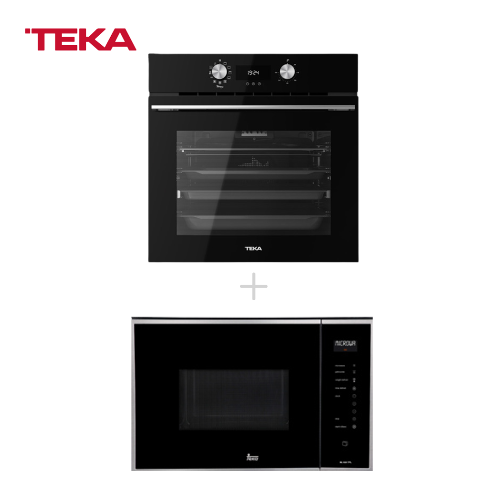 Teka Digital Built-In Oven Model Hlb 8416 Bk Airfry + Digital Built-In Microwave Model ml 825 Tfl