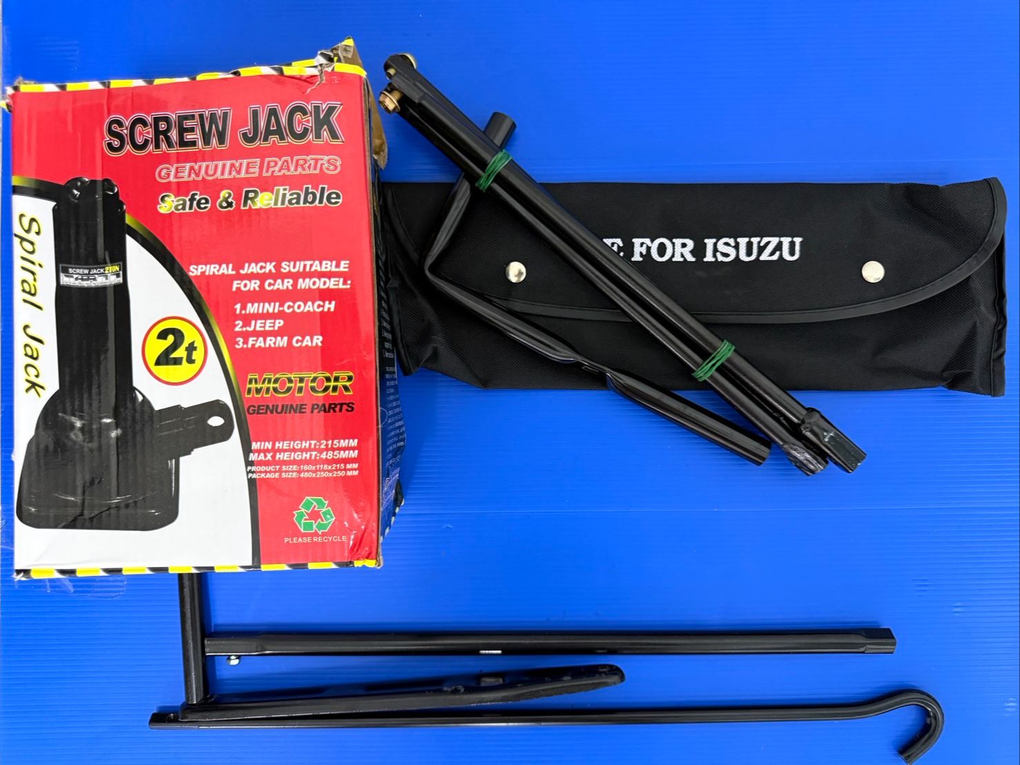 ZUMA ชุดถอดล้อ ISUZU/อีซูซุ ซ่อมรถรถยนต์ แม่แรงเกลียว เท้าช้าง 2ตัน พร้อมด้ามขัน ตะขอ เหล็กหมุนยางอะไหล่ 3ท่อน ของแท้ พร้อมส่งจากไทย ราคา 954 บาท*ส่งฟรี