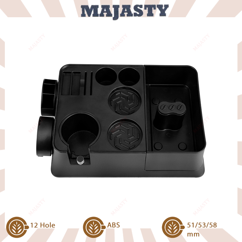 ABS Muti-fuction Tamper Holder Coffee Portafilter Station Coffee Accessories Kncok Box Coffee Slag Grounds Bucket Tamping Station ราคา 971 บาท*ส่งฟรี