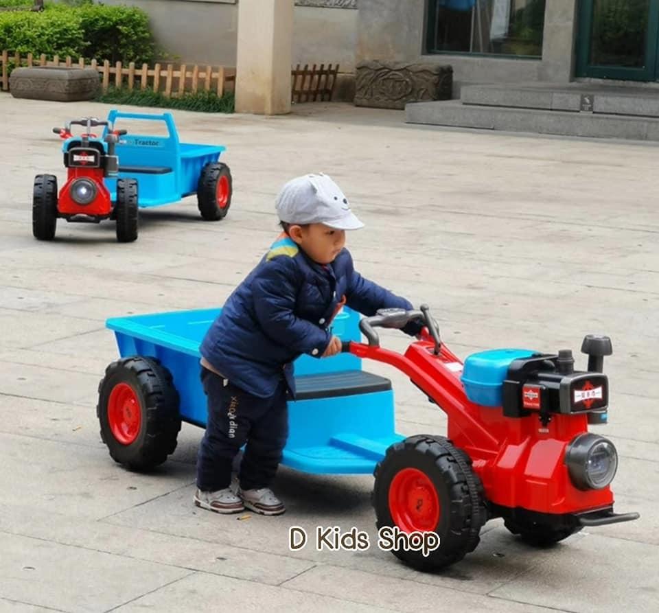 D Kids รถไถเด็ก รถแทรกเตอร์เด็กรุ่นใหม่ รถไถนา รถอิแต็กคันใหญ่ 2 มอเตอร์ รถแบตเตอรี่ ราคา 2,190 บาท*ส่งฟรี