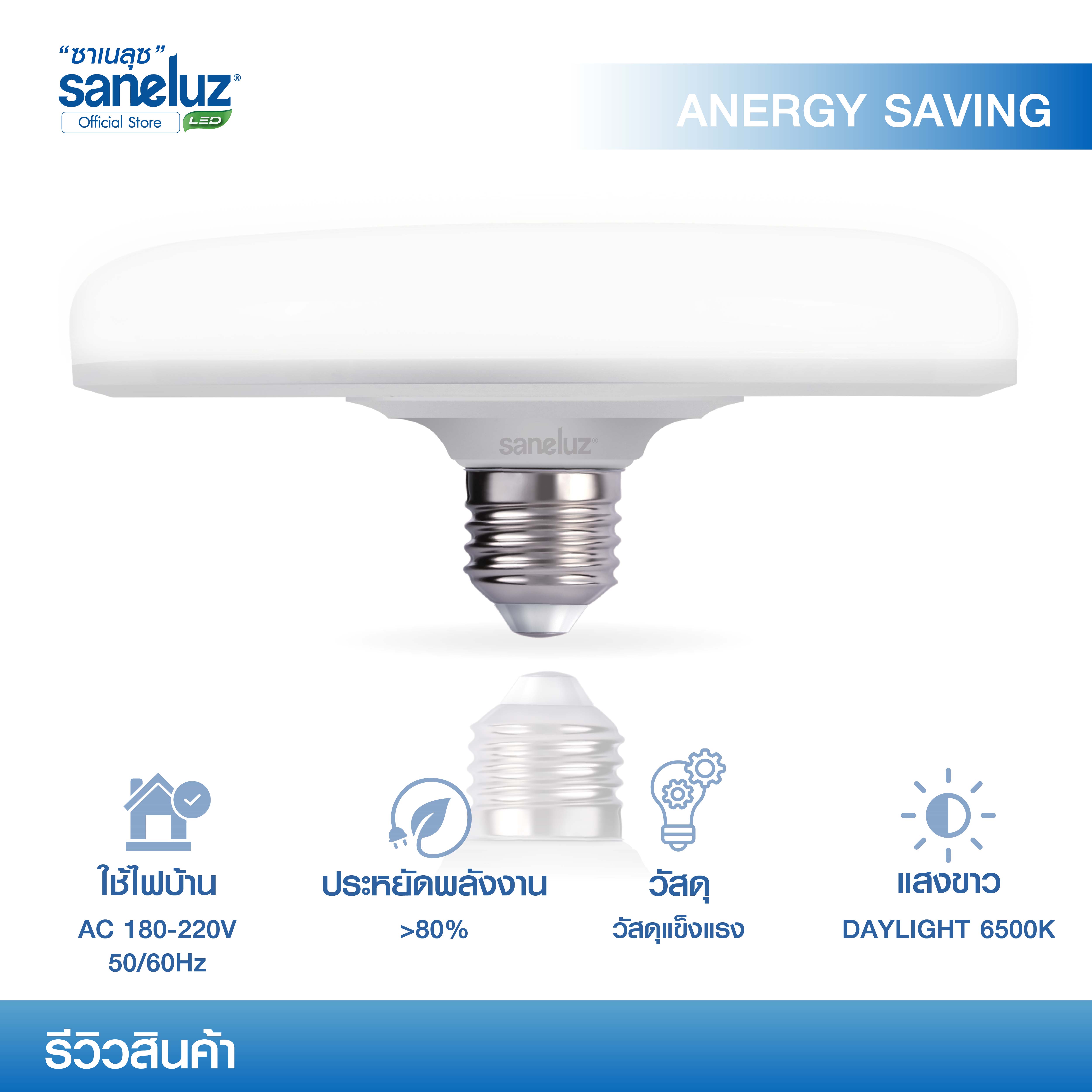 Saneluz Whole Box of 80 Lamps, Led Ufo Bulbs, 40W, E27 Socket, White Light, Daylight, Ac220V, Ufo Lights Illuminate Everywhere, Save Energy, 1 Year Warranty. ราคา 6,000 บาท*ส่งฟรี