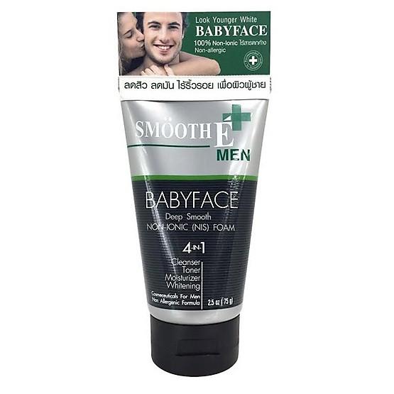 Smooth E Men Babyface Foam 75 กรัม 1 หลอด