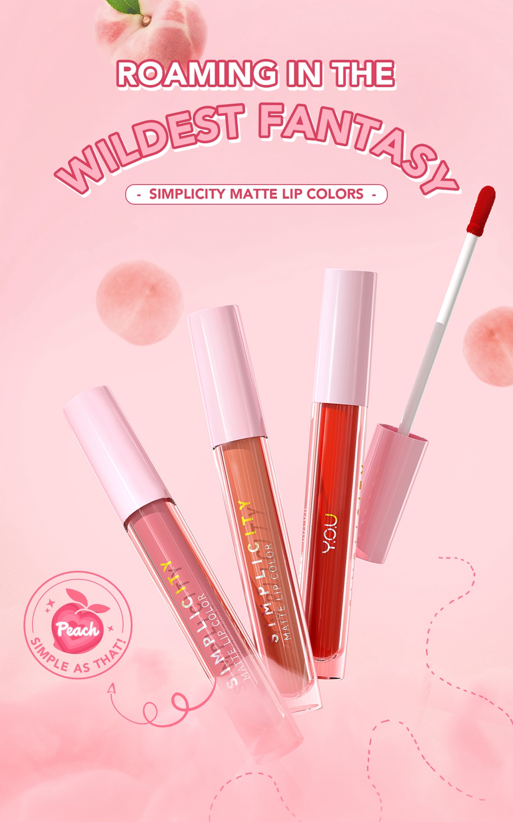 YOU Simplicity Matte Lip Color ลิปครีมเนื้อแมตต์ นุ่ม ติดทนทาน 1 YOU Simplicity Matte Lip Color ลิปครีมเนื้อแมตต์ นุ่ม ติดทนทาน 6be346690cbe306e1893576dfd08087e