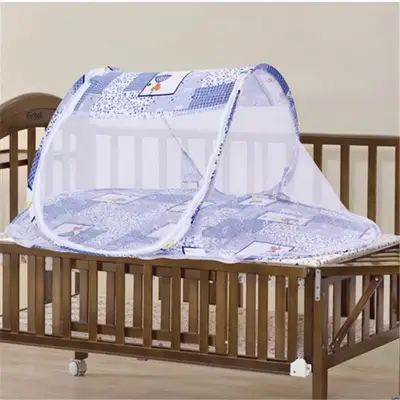 ที่นอนเด็กแบบพกพา พร้อมมุ้งครอบ ที่นอนเด็กมีมุ้งกันยุงกันแมลง ที่นอนเด็กมีมุ้งครอบ Baby Foldable Travel Bed with Mosquito Net - Portable Folding Baby Tent Travel Bed Crib - for Infant Newborn (2)