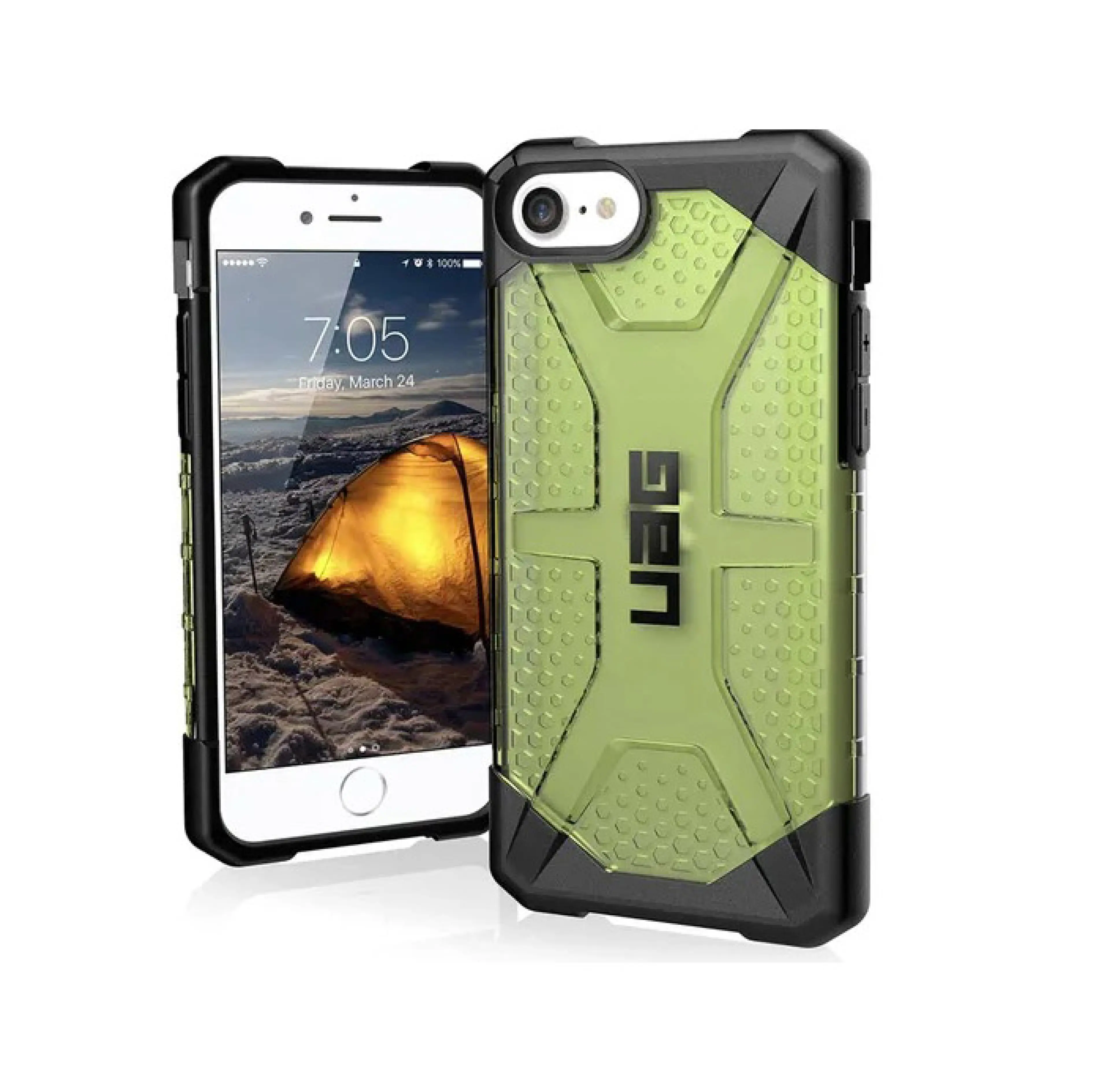 Googlehitech (Sent from Thailand) iPhone SE(2020) /  iPhone SE(2020) Full Protection URBAN ARMOR GEAR UAG Plasma Series Case [6.06 inch screen] [ice], thin, light, military Grade Drop Tested Rugged Shockproof Case iPhone  Back Cover