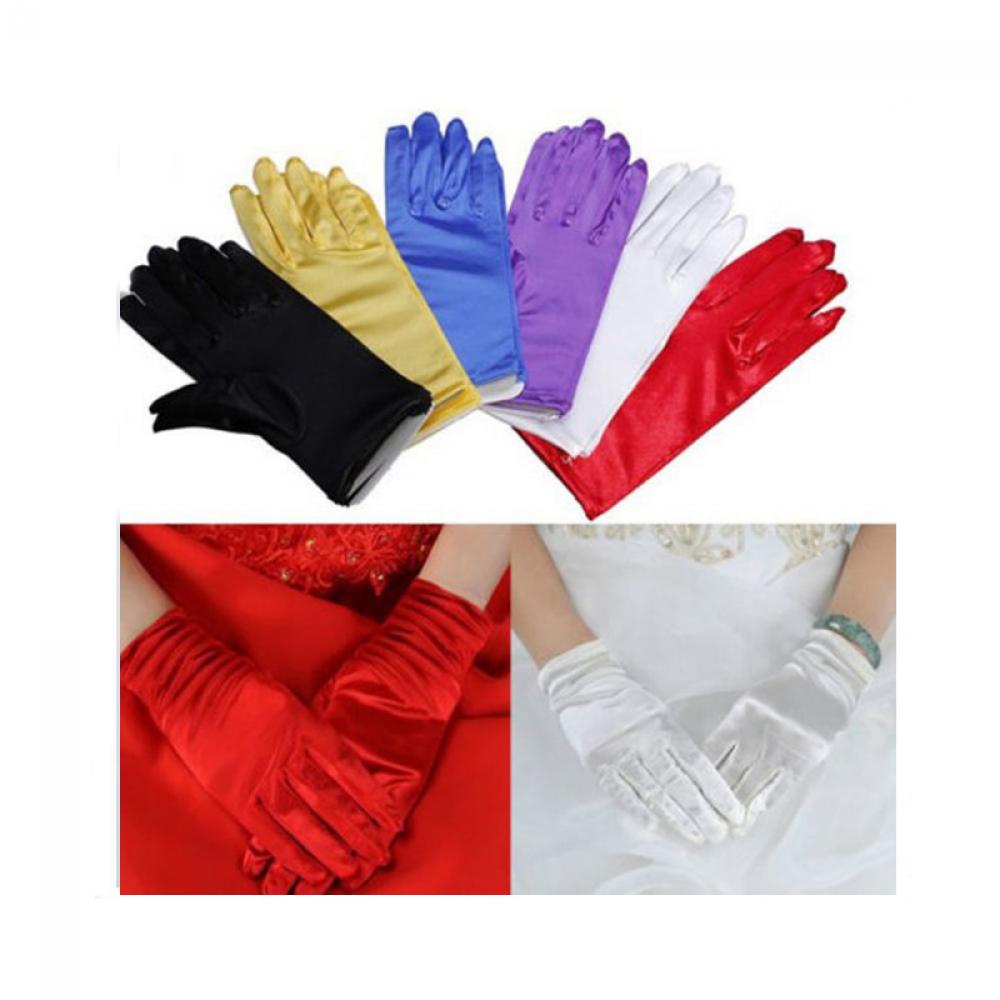 ADYQKU0DH Girl Costume Dance Prom Lady Gloves wrist Short Wedding