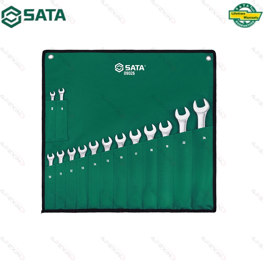 Sata Open-End Ring Wrench Set of Open-End Ring Wrenches, Wrench Set, Wrenches, 14 Pieces/Set, 14Pc. Full Polish Combination Wrench Set ราคา 3,450 บาท*ส่งฟรี