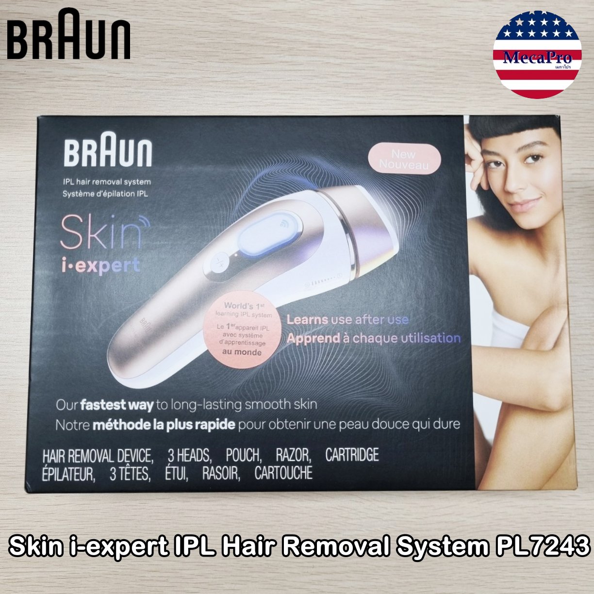 Braun® Skin i·expert IPL Hair Removal System for Body, Face and Bikini PL7243 เครื่องกำจัดขนไฟฟ้า ราคา 27,585 บาท*ส่งฟรี