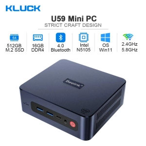 ภาพหน้าปกสินค้าใหม่ U59 Pro Mini PC มินิพีซี Windows 11 CPU Intel Celeron N5105 8GB/16GB Quad-Core Blth 2.4G/5.8G WIFI Dual พอร์ตเอาต์พุต HDMI รองรับ 2.5 นิ้ว SSD/HDD Storage ขยาย Gigabit Internet Mini Computer ซึ่งคุณอาจชอบสินค้านี้