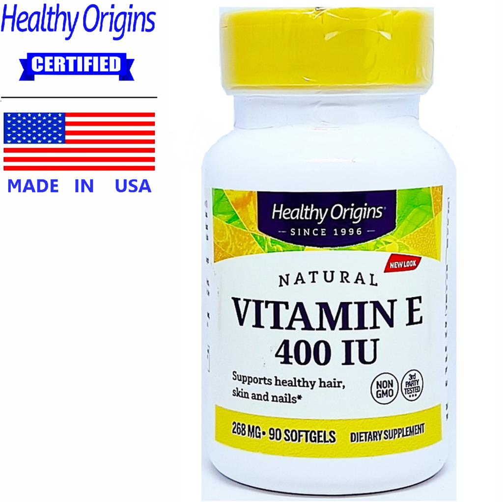 รายละเอียดเพิ่มเติมเกี่ยวกับ Healthy Origins Vitamin E 400 IU x 90 เม็ด เฮลท์ตี้ ออริจินส์ วิตามินอี E-400 / กินร่วมกับ คอลลาเจน เมล็ดองุ่นสกัด วิตามิน เอ บี ซี ดี อี แอสตาแซนธิน แอสตาแซนทิน ไลโคปีน อีฟนิ่งพริมโรส คริลล์ออย น้ำมันปลา โอเมก้า3 ฟีนูกรีก /