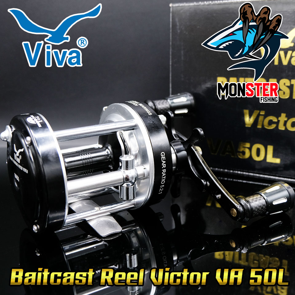 รอกตกปลา รอกเบท วีว่า VIVA BAITCAST REEL VA50L หมุนซ้าย New VICTOR