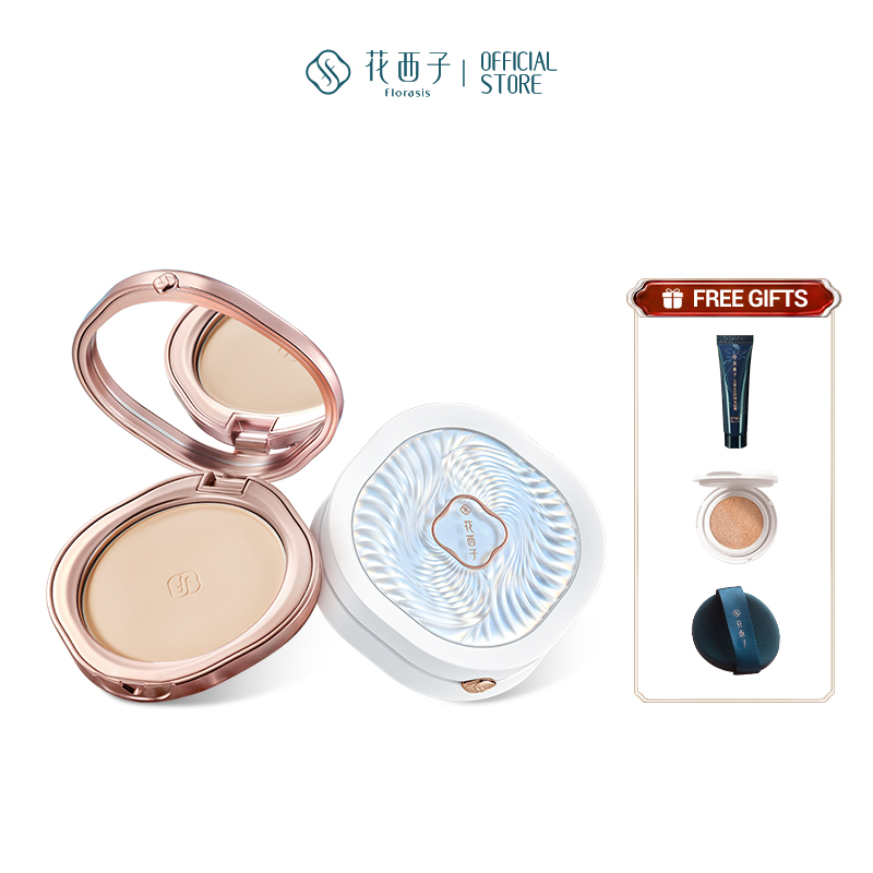 Florasis Luminous Canvas Set Flawless Jade Breathable Longwear Cushion Foundation Yurong Airbrushed Tinted Pressed Powder ราคา 2,415 บาท*ส่งฟรี