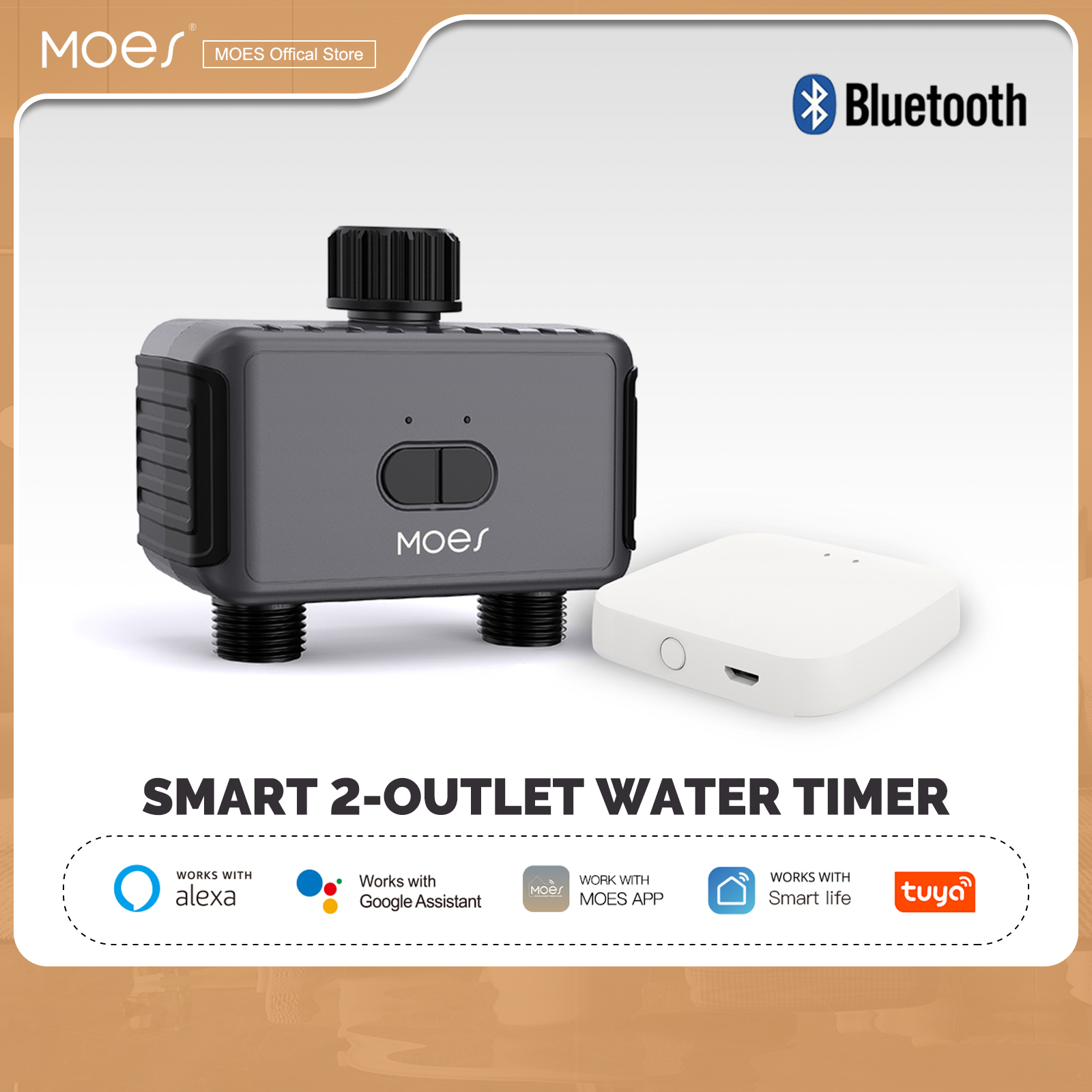 Moes Thông Minh Tuya WIFI hẹn giờ tưới nước Mưa Chậm Trễ Lập Trình hẹn giờ tưới Với Tự Động Và Của Nhãn Hiệu Tưới Nước Hub Yêu cầu ราคา 1,699 บาท*ส่งฟรี