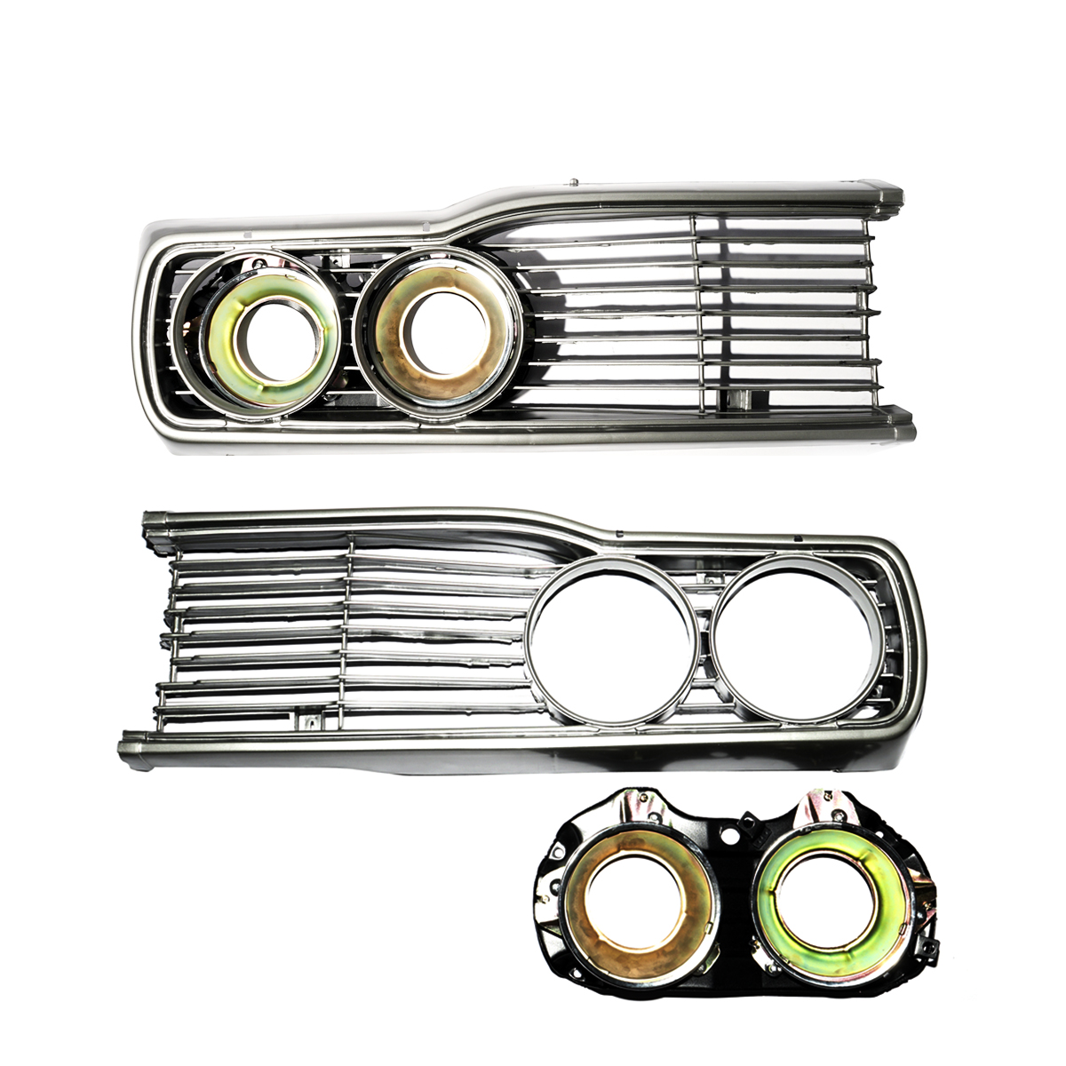 Car Front Grille Set Complete with Light Socket Tray for Toyota Hilux, Swan Neck Model, Year 2515 - 2521, Toyota Hilux Rn25 Rn20 N20 Pickup 1972 - 1978 ราคา 3,301 บาท*ส่งฟรี