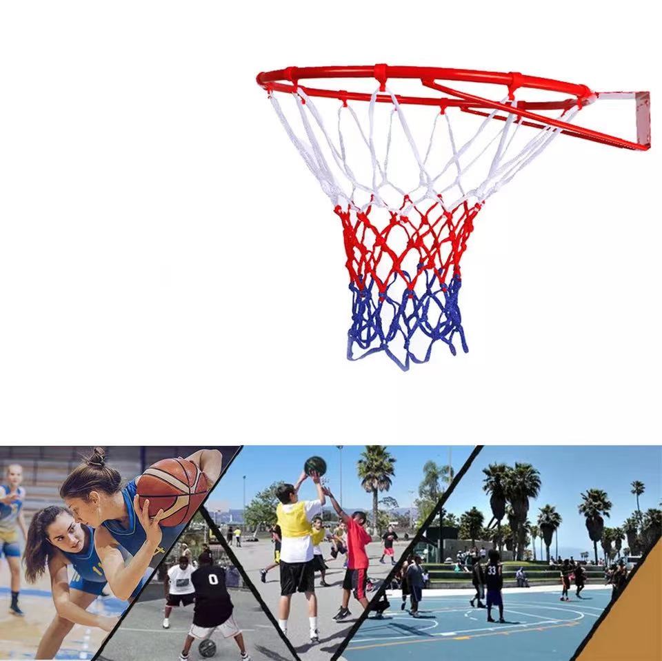 รูปภาพของ 45CM ห่วงบาสเกตบอล แป้นบาสแบบติดผนัง เป้าหมายสุทธิ สินค้ากีฬา ห่วงบาสเกตบอล ตะกร้าในร่มและกลางแจ้ง Basketball Hoop