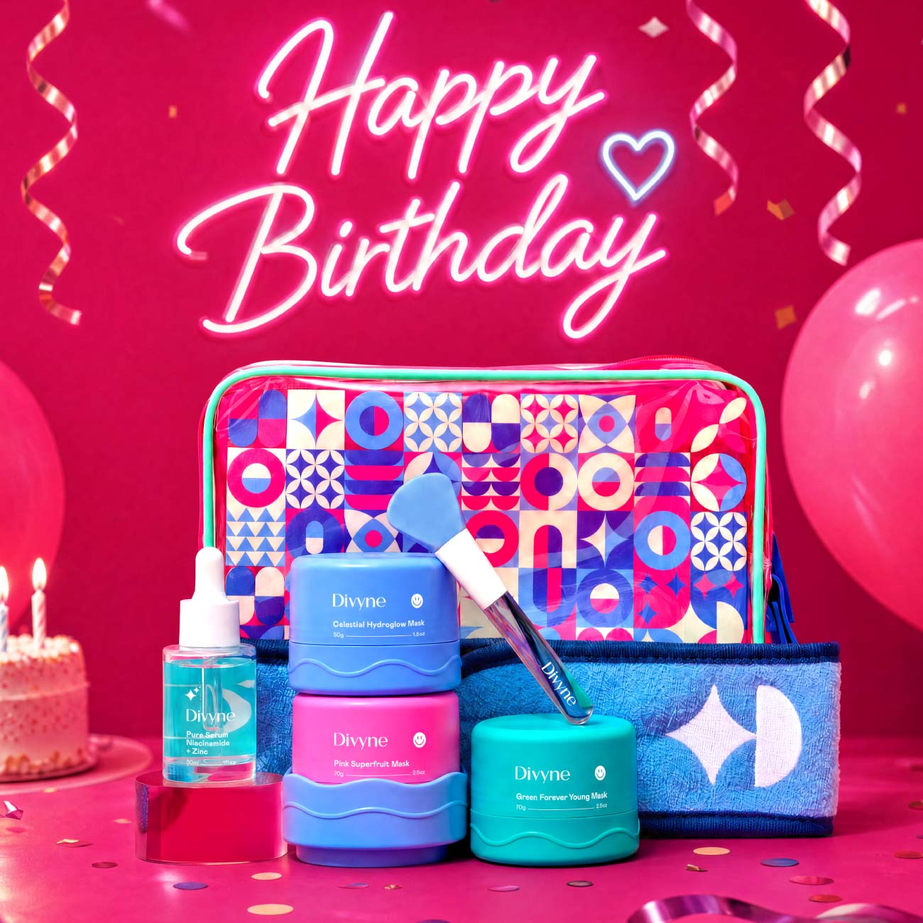 Divyne Skincare Birthday Promotion Set | Skin Set, Birthday Promotion, Mask for Acne, Pores ราคา 2,990 บาท*ส่งฟรี