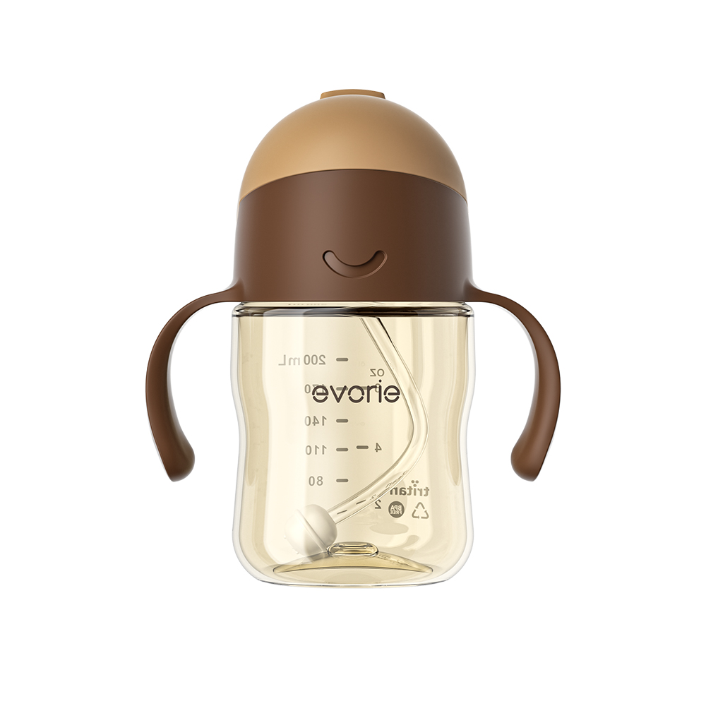 “แก้วหัดดื่ม 360 Evorie หลอดซิลิโคน อ่อนนุ่ม ขวดน้ำเด็ก 200ml วัสดุ Tritan แข็งแรง”