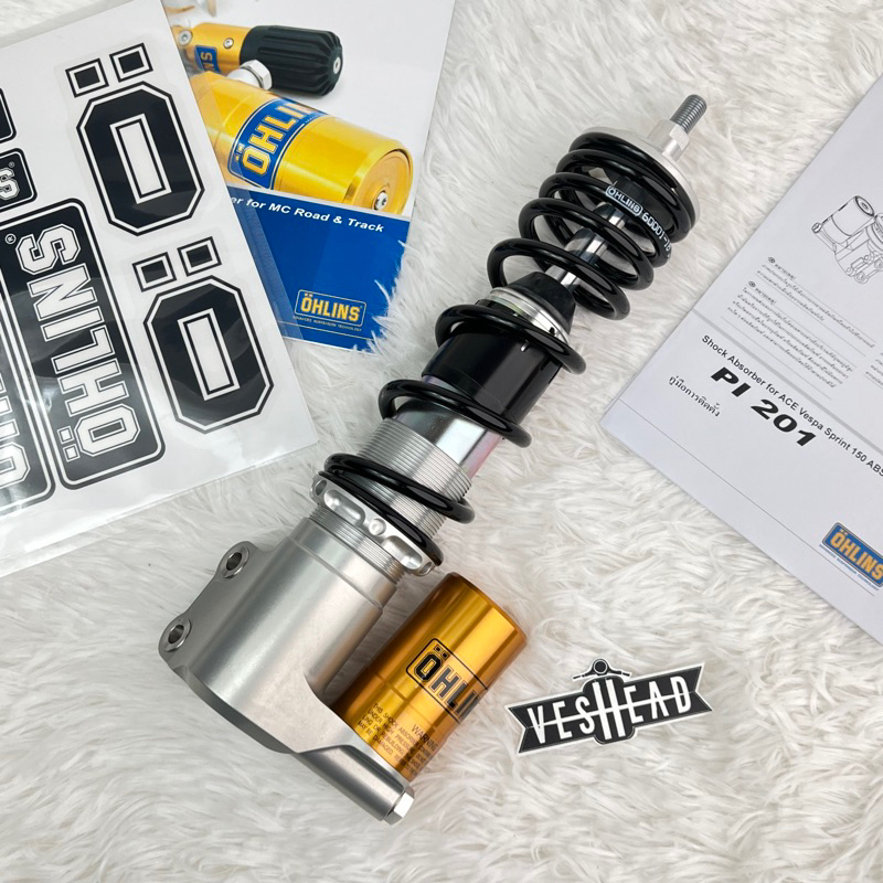 โช๊ค อัพ OHLINS Vespa Sprint, Primavera, LX, S แท้ เออห์ลินส์ นิว เวสป้า PI201 PI202 PI301 PI302 PI801 PI802 PI811 PI812 ราคา 14,200 บาท*ส่งฟรี