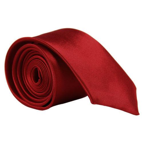 เนคไท Slim Necktie Tie Wedding Classic Jacquard Woven Solid Color Plain Skinny Silk