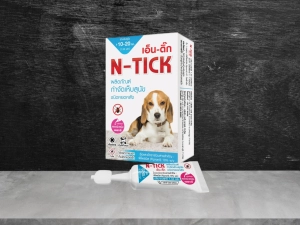 สินค้า [1หลอด]N-Tick Drops for tick control, prevention and elimination of ticks, blood-sucking insects for dogs weighing 10-20 kg, aged 8 weeks./ยาหยดควบคุมเห็บป้องกันและกำจัดเห็บน้ำหนัก10-20กก.