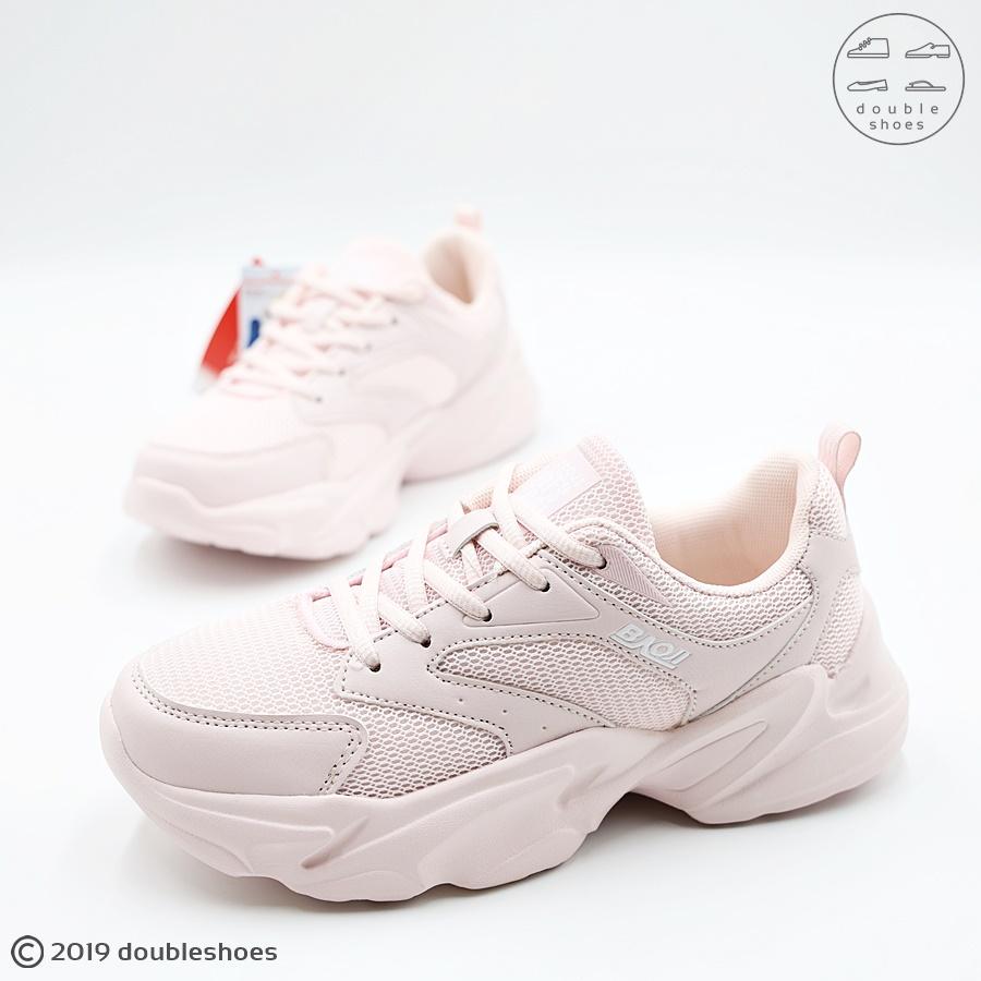 BAOJI รองเท้าวิ่ง รองเท้าผ้าใบหญิง รุ่น BJW501 (ครีม /ชมพู) ไซส์ 37-41