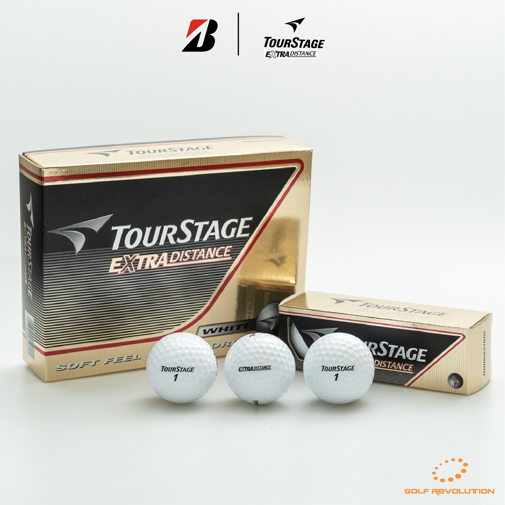 ลูกกอล์ฟ TourStage - Extra Distance White , Price: 840 THB/dz ราคา 560 บาท*ส่งฟรี
