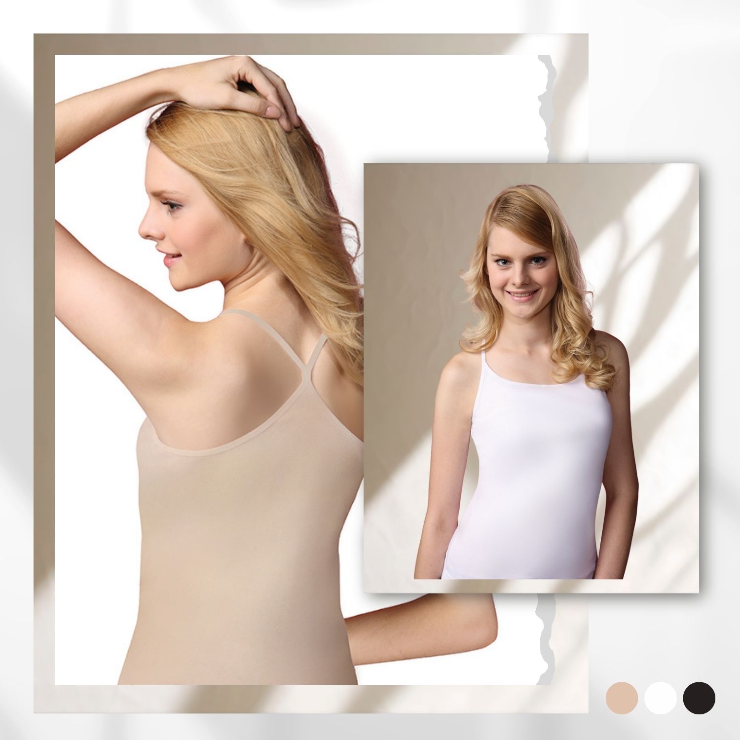 CHERILON Pure Comfort เชอรีล่อน เสื้อสายเดี่ยว Cotton 100% เกรดพรีเมียม ไร้ตะเข็บข้าง นุ่มสบายผิว สีเนื้อ สีขาว สีดำ GIB-VCT5 ราคา 98 บาท*ส่งฟรี
