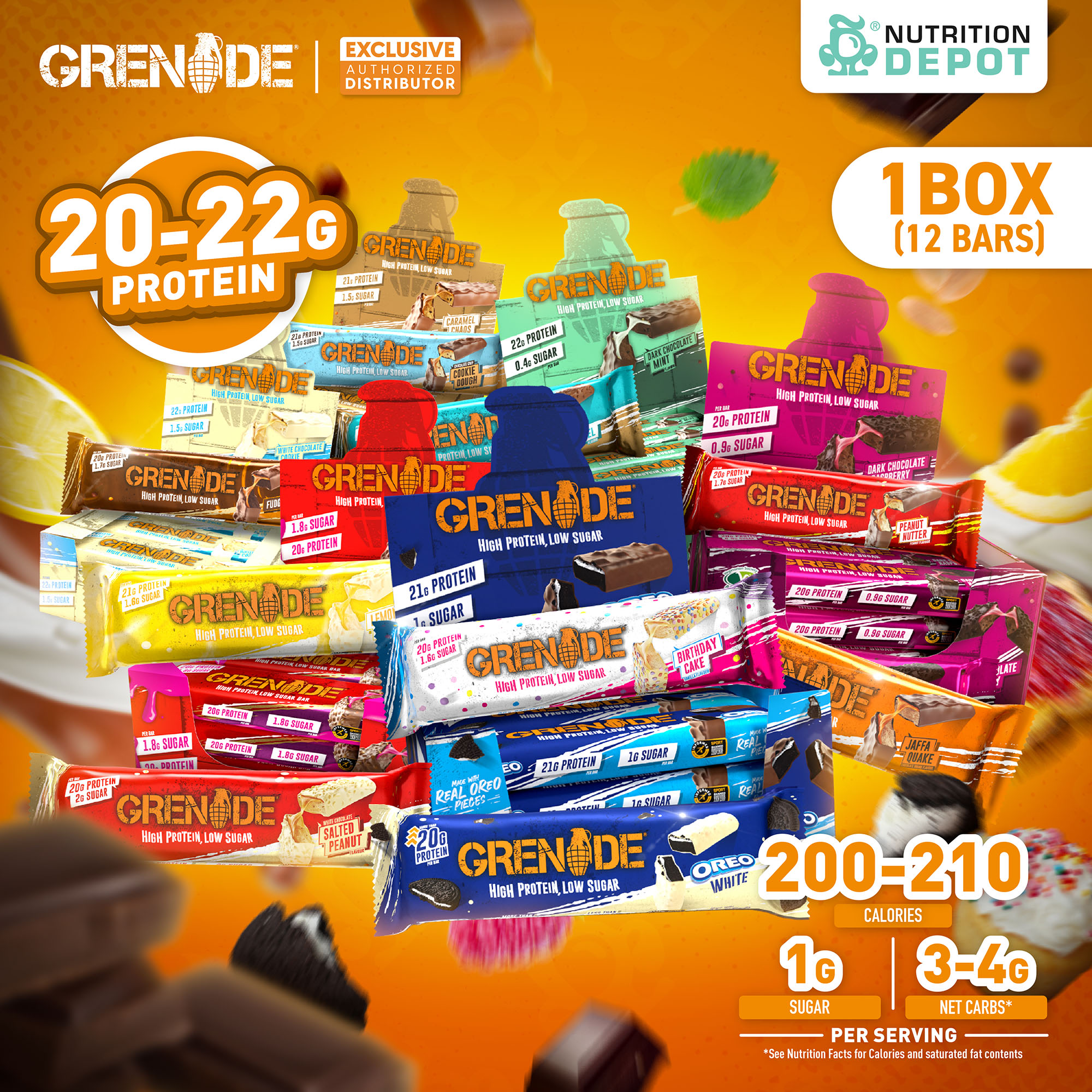 Grenade Carb Killa Protein Bar 1 Box (12 Bars) - Protein Bar, Clean Snack (12 Pieces)