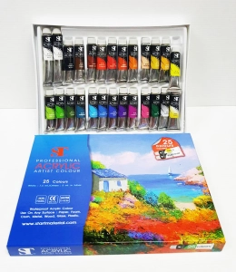 ภาพหน้าปกสินค้าสีอะคริลิค แบบหลอด Acrylic Paint 25 สี ST Professional ที่เกี่ยวข้อง