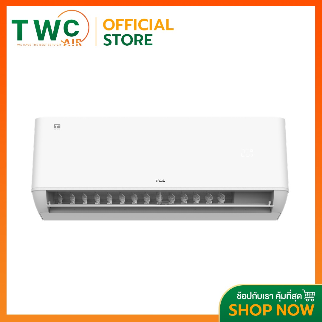 เครื่องใช้ไฟฟ้าภายในบ้าน TCL เครื่องปรับอากาศแบบติดผนัง Inverter รุ่น Inverter Prowd มีขนาด 9530-24230 BTU ราคา 11,999 บาท*ส่งฟรี