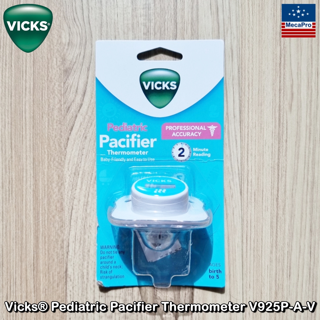 Vicks® Pediatric Pacifier Thermometer วิคส์ เครื่องวัดอุณหภูมิ ดิจิตอล แบบจุกนมหลอก สำหรับเด็กแรกเกิด Ages Birth to 5. ราคา 1,295 บาท*ส่งฟรี