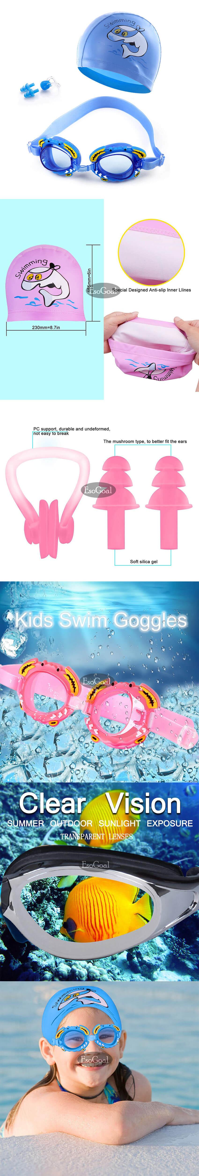 ข้อมูลประกอบของ ชุดแว่นตาว่ายน้ำเด็ก ชุดเด็กชาย และเด็กหญิง แว่นตา อุปกรณ์ว่ายน้ำเด็ก ป้องกันหมอก แว่นตาว่ายน้ำ กันน้ำ หมวกว่ายน้ำ