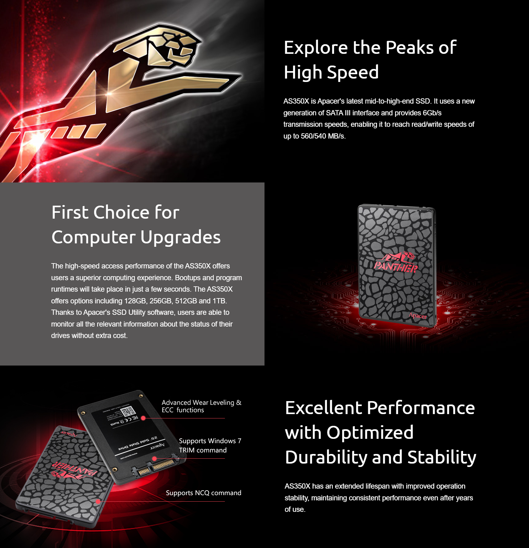 As350x Sata Iii Apacer Sata Ssd Apacer SSD SATA AS350 PANTHER