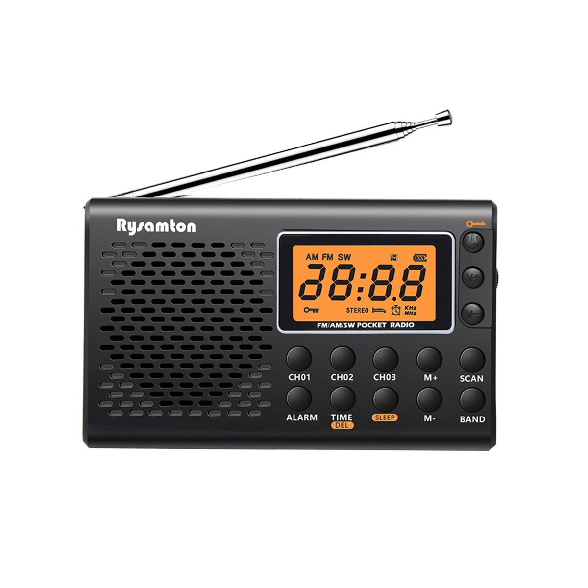 Full Band FM AM SW Portable Radio Stereo Digital Display Dual-Purpose  Manual FM Radio 