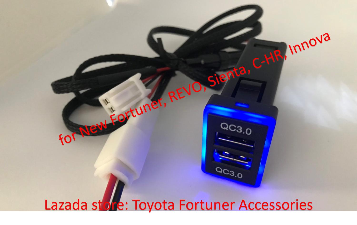 QC3 0 Quick Charge USB 3 6A charger สำหรับ All New Fortuner REVO Sienta C HR Innova Alphard Comuter 2014ขึ้นมา Toyota เก่ง 2007 ขึ้นมา ปลั๊กตรงรุ่น ประกันไม่ขาด ไฟสีน้ำเงิน รับประกันความพึงพอใจ : image QC3 0 Quick Charge USB 3 6A charger สำหรับ All New Fortuner REVO Sienta C HR Innova Alphard Comuter 2014ขึ้นมา Toyota เก่ง 2007 ขึ้นมา ปลั๊กตรงรุ่น ประกันไม่ขาด ไฟสีน้ำเงิน รับประกันความพึงพอใจ