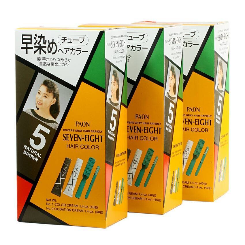 Paon seven-eight hair color ครีมเปลี่ยนสีผม พาออน เซเว่นเอท (มี 4 สี )