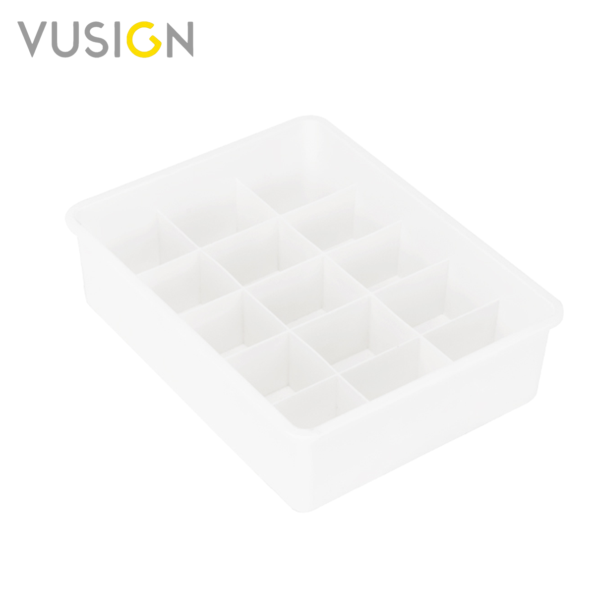 Vusign กล่องชุดชั้นใน กล่องใส่ถุงเท้า กล่องจัดระเบียบ กล่องแบ่งช่อง หยิบจับสะดวกขึ้น วางซ้อนกันได้ กันน้ำ กันฝุ่น storage box ราคา 15 บาท*ส่งฟรี