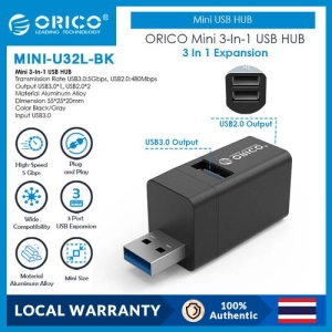 ภาพหน้าปกสินค้าOrico USB 3.0 Mini Hub USB 2.0 Splitter High Speed Expanded 3 Port USB for Desktop Laptop - MINI-U32(MINI) ซึ่งคุณอาจชอบสินค้านี้
