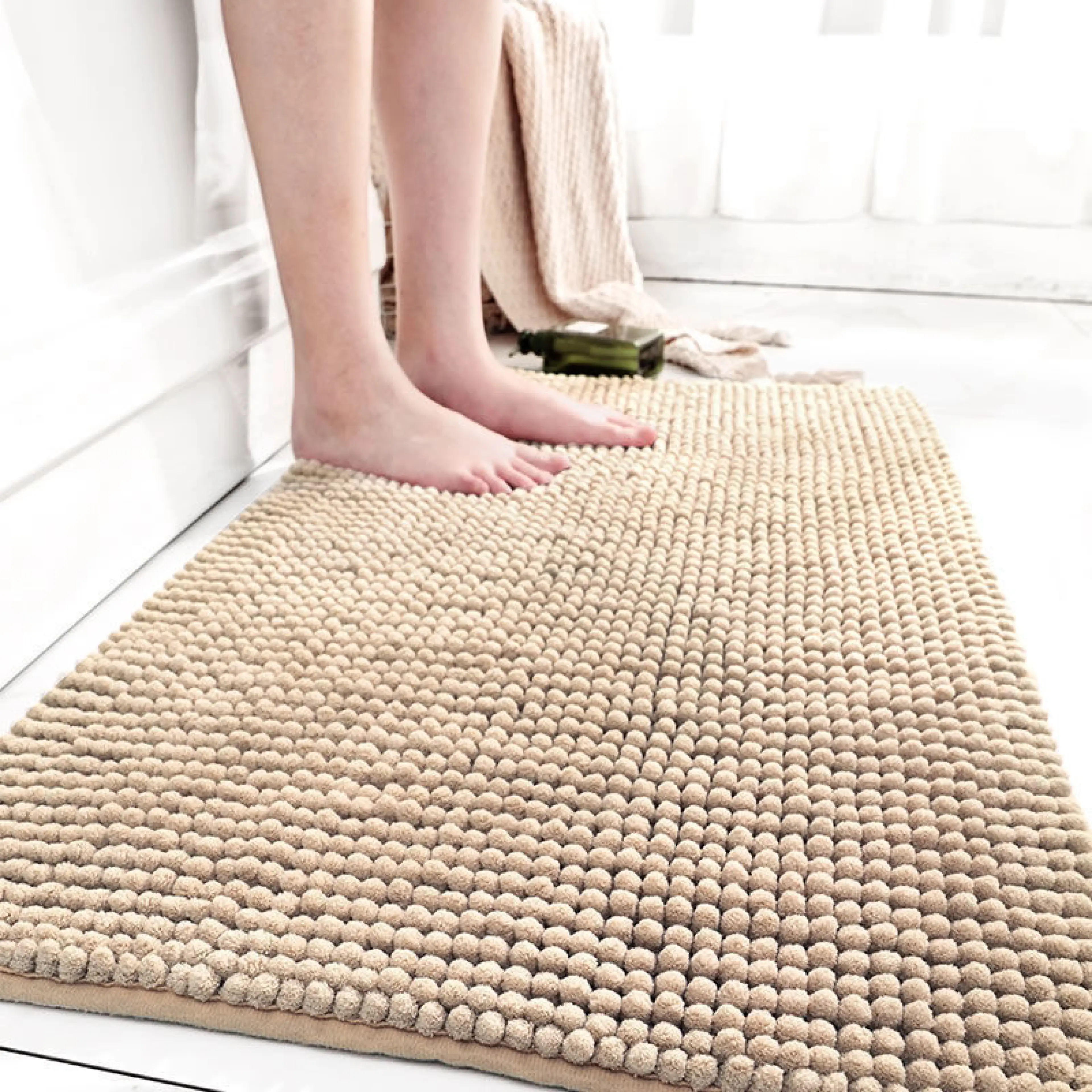Doormat, Nano Carpet, Worm-Shaped Carpet, Soft Fur, Traps Dust, Absorbs Water Well, 40*60 // 50*80cm