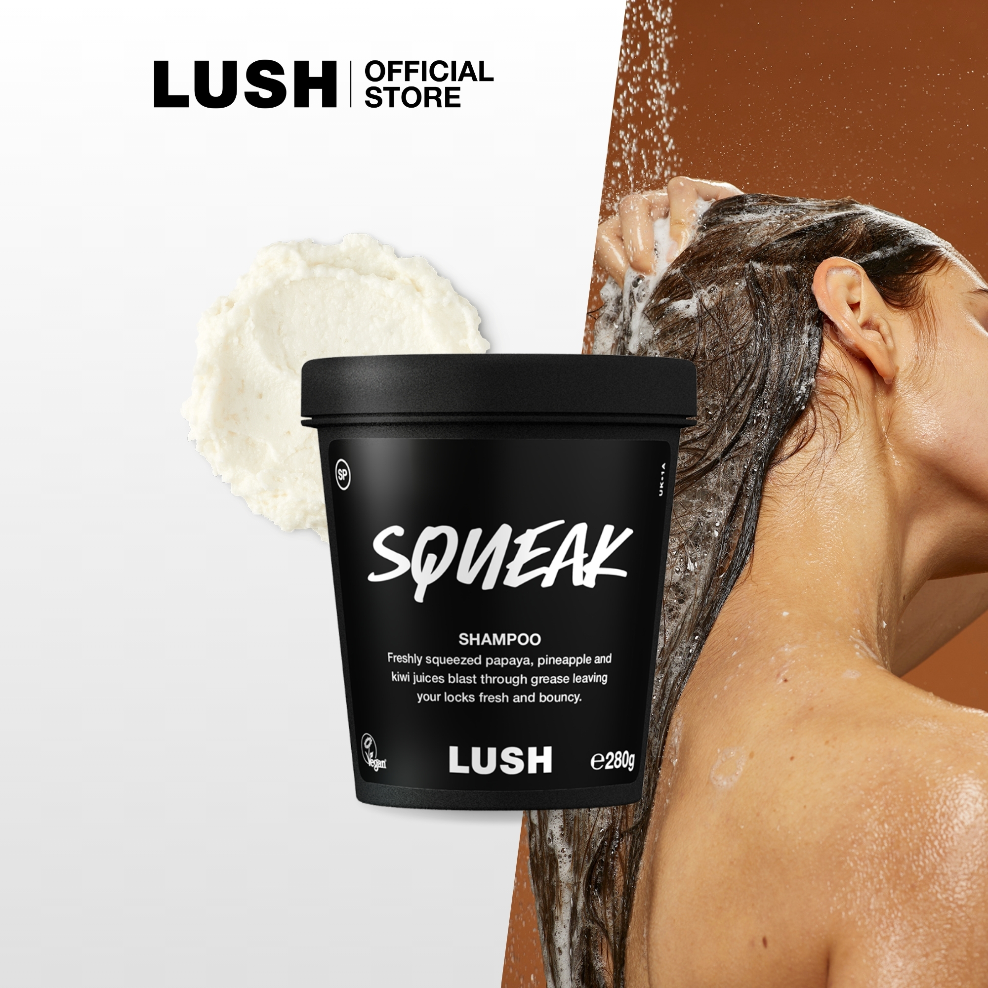 Lush Shampoo, Hair Wash, Salt Formula, Squeak Shampoo ราคา 595 บาท*ส่งฟรี